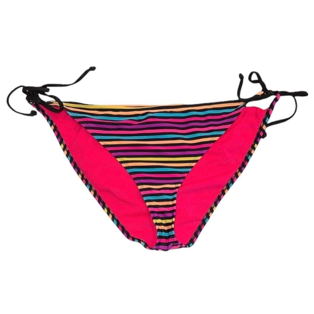 🤑 5/$25 Joe Boxer Multi Color Stripe String Bikini Swimsuit Bottom